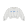 ACORA Women's Cropped Crewneck Sweatshirt - Blue
