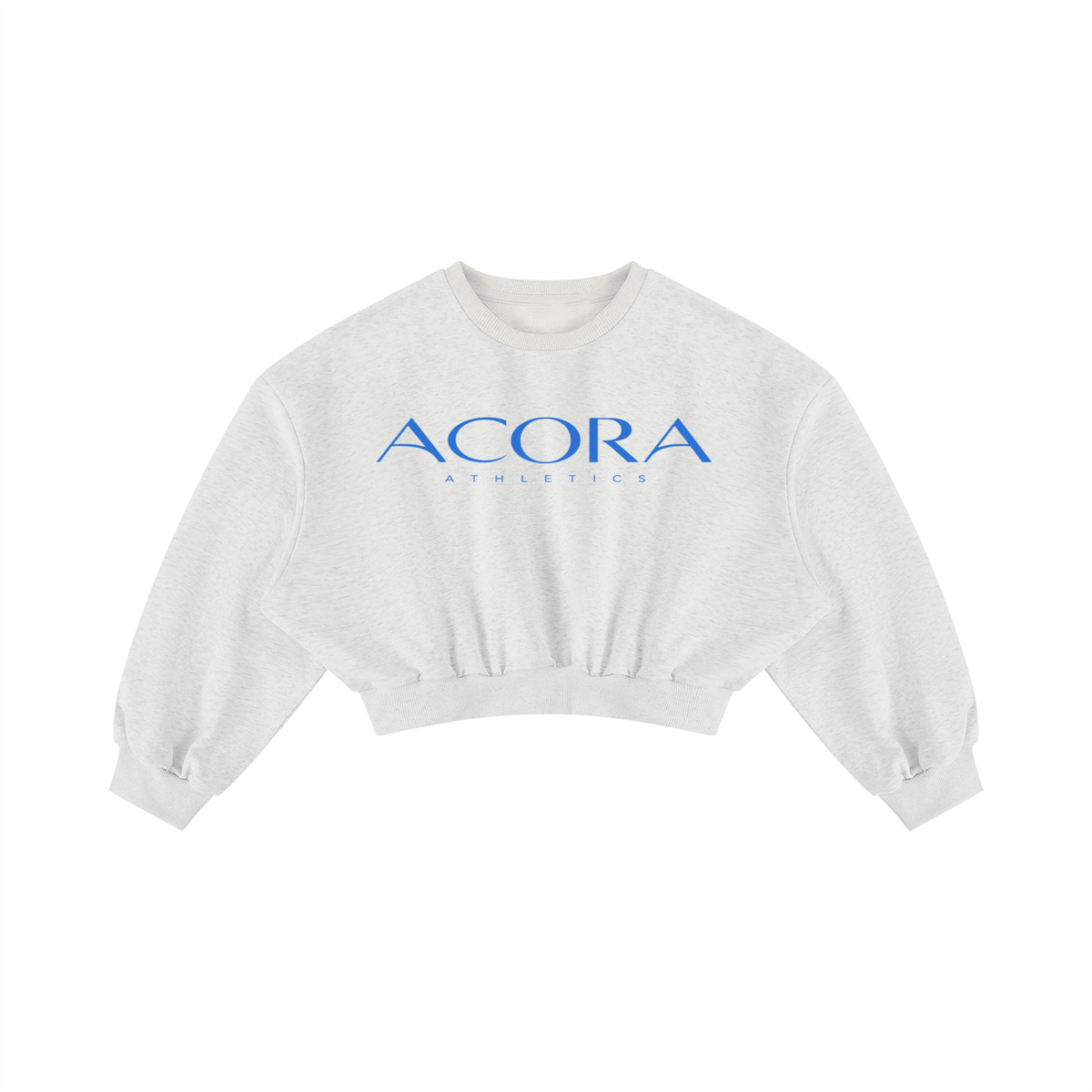 ACORA Women's Cropped Crewneck Sweatshirt - Blue
