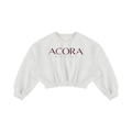 ACORA Women's Cropped Crewneck Sweatshirt - MAROON